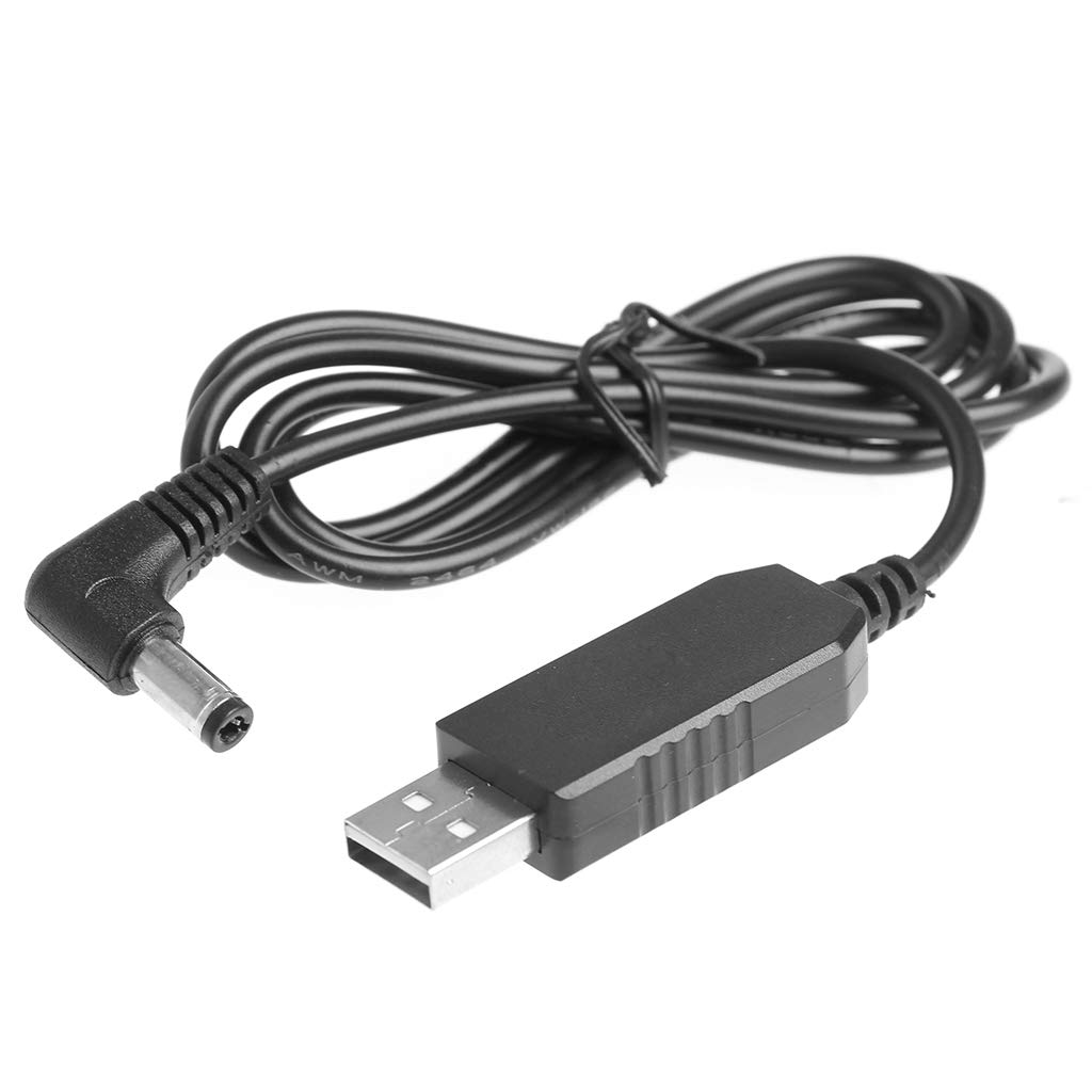 Baodss 100cm 90 Degree USB 5V To 24V 250mA 5.5x2.1mm Step Up Adapter Cable For LED Light Wifi Router Speakers Camera