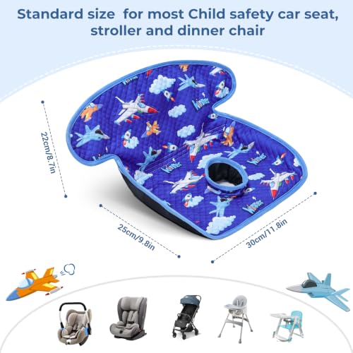 Image of COOLBEBE 2 Pack Waterproof Car Seat Protector for Potty Training | Car Seat Liner Toilet Training for Baby Toddler Kid, Piddle Pads Cover Pad for Strollers & Carseat (Blue Plane,2PC)
