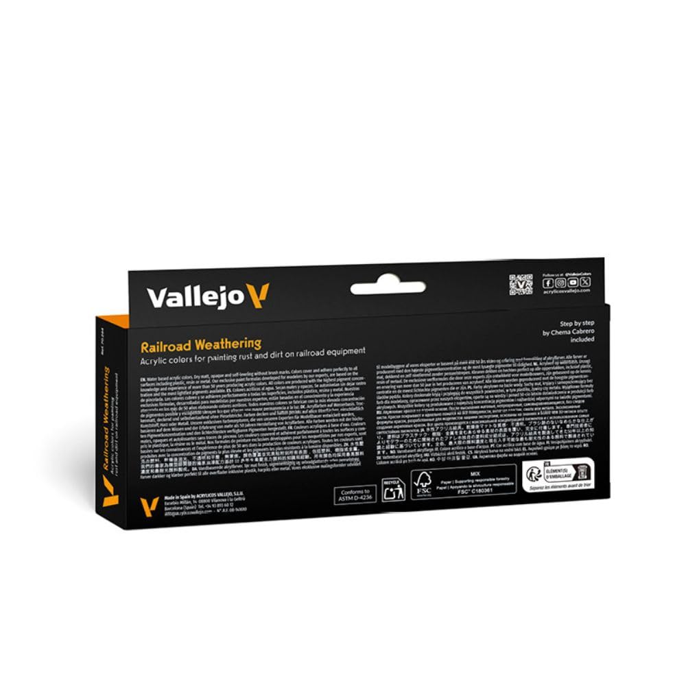 Amazon.com: Vallejo - Game Color Railroad Weathering Set | Set for
