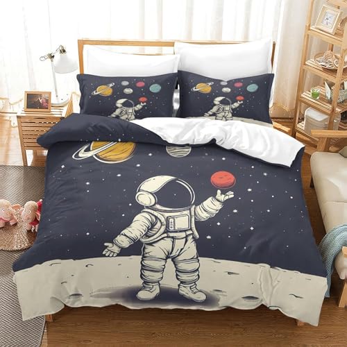 Housse de couette microfibre hypoallergénique et douce imprimé 3D - 3
