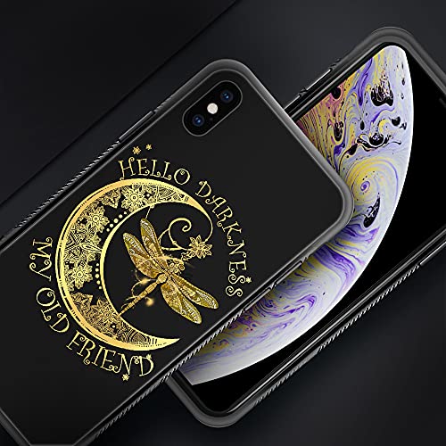 Coque iPhone Xs Max antidérapant protection rigide polycarbonate antichoc lune libellule