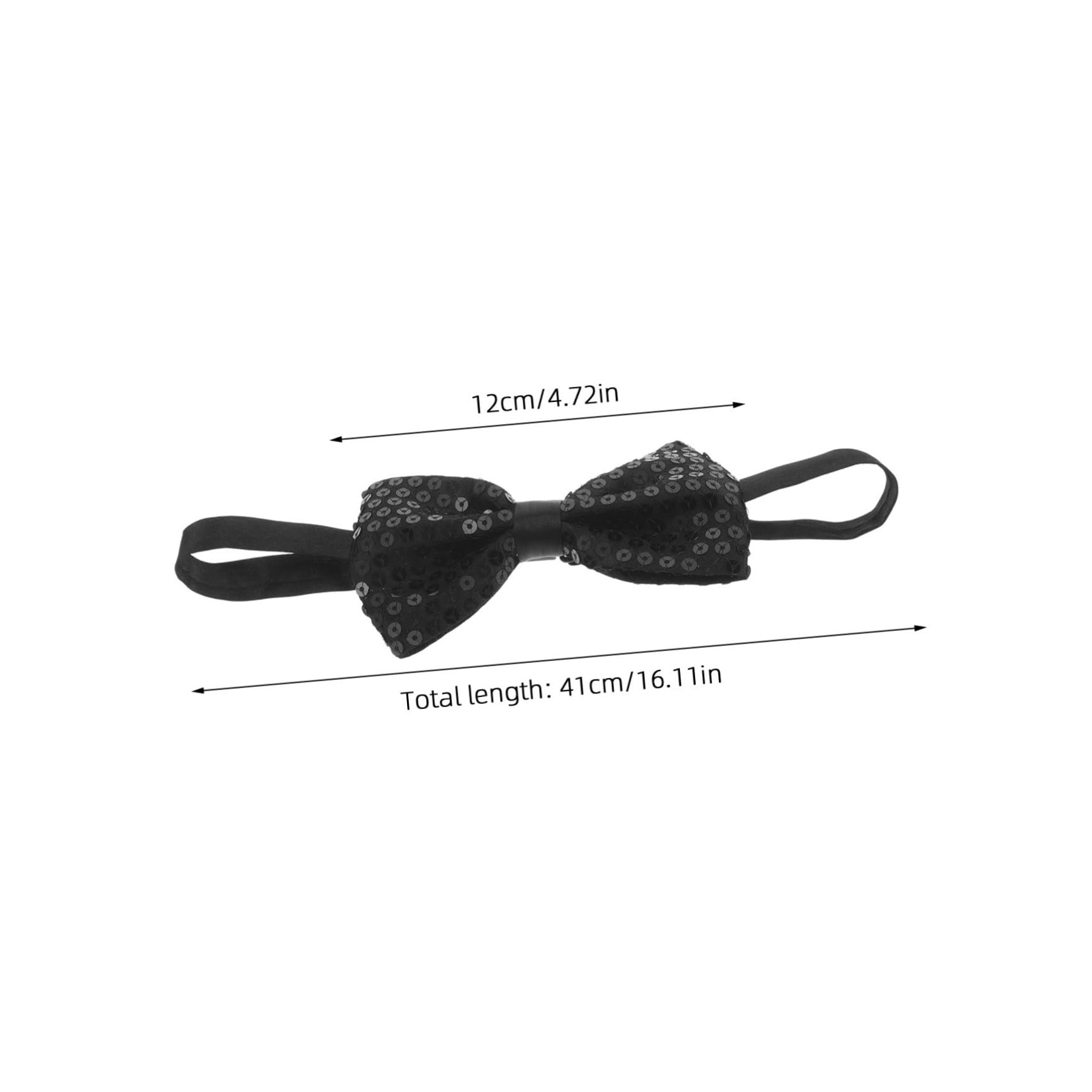 Beatifufu 5pcs Shiny Bowtie For Graduation Photos Stage Performance Party Wedding Banquet Pre-tied Sequin Bowties Adjustable Sequin Bow Tie For Children