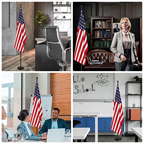 Senzhiyi Indoor Telescoping Flag Pole With Base 6Ft-8Ft,Aluminum Commercial Indoor Flagpole With Black Ball Top Finial,Heavy Duty Indoor Flag Pole Kit For Office School City Hall #TOP5