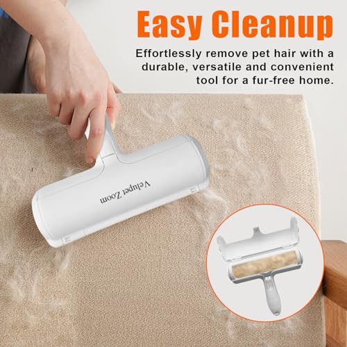 Image of Pet Hair Remover Lint Roller for Pet,Cat Hair Removal Tool Reusable Lint Roller for Furniture, Couch, Carpet, Clothing and Bedding,White Blue
