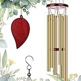 Gerhannery ウィンドチャイム 風鈴 夏の風物詩 パイプ ウィンドベル 玄関チャイム 飾り物 置物 記念日 誕生日 プレゼント イベント用 アルミチューブ ギフト インテリア 飾り用品 北欧風 (ゴールド)