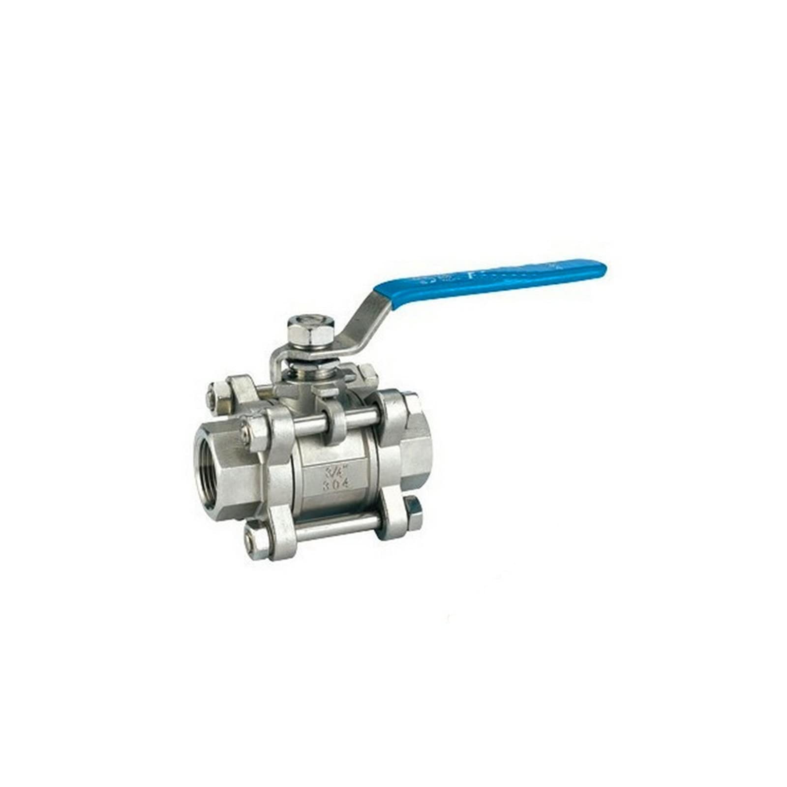 VSPPJYFG 3/4" Stainless Steel BSP Thread Ball Valve DN20 Three-Piece Ball Valve for Use with Liquids and Gases(Ss201)