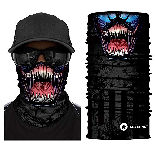 Image of Skull Face Sun Mask Half,Bandanas,Neck Gaiter, Headwear, Headband for Fishing, Hunting,Yard Work