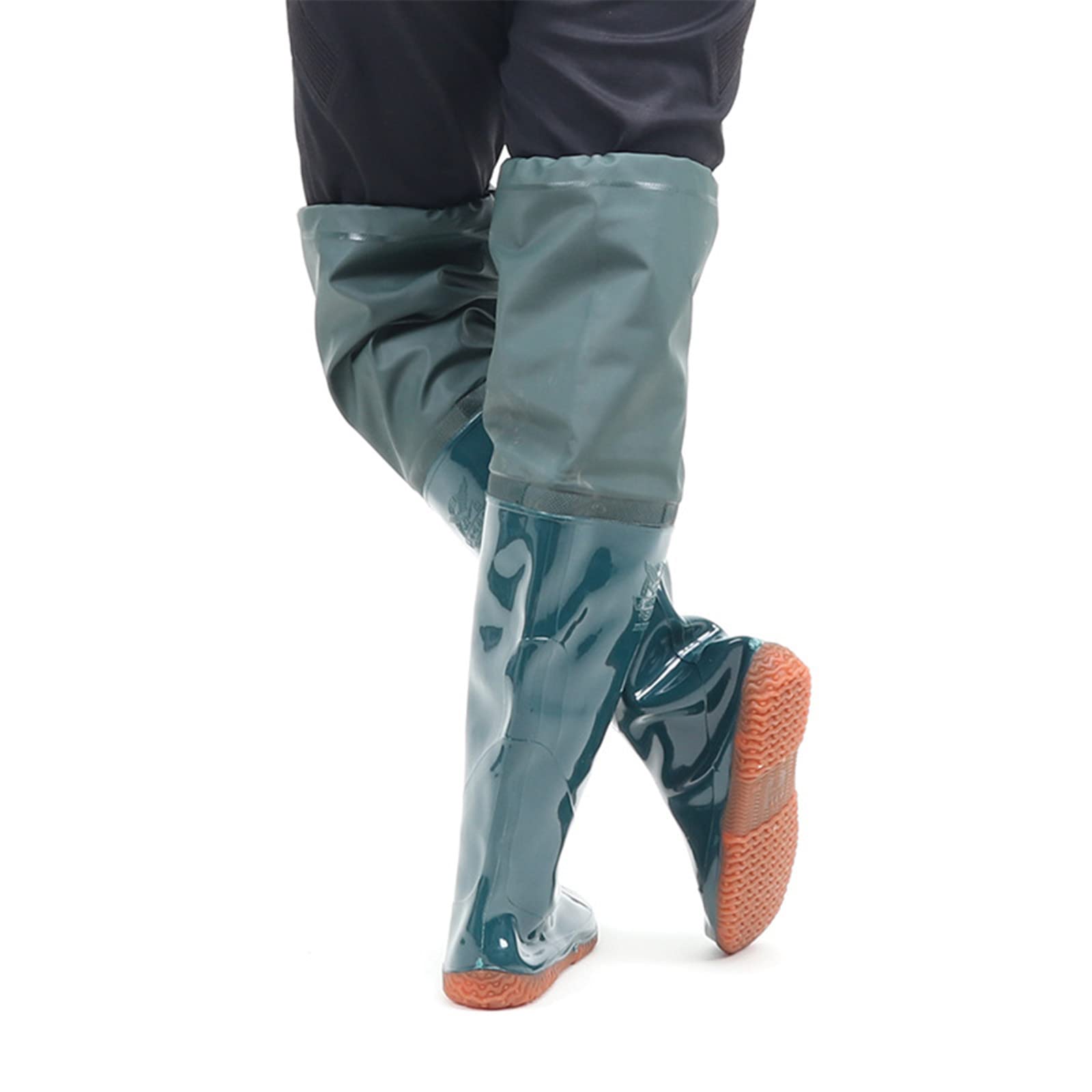 Stivali da Pesca Ultraleggeri con Suola Antiscivolo per Uomini e Donne - Wellies per la Pesca, la Caccia e Gli Sport Acquatici,39EU,Green