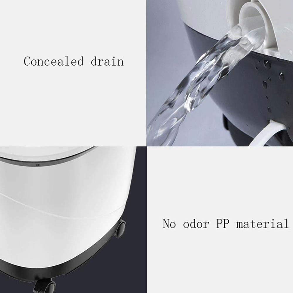 Masajeador de Baño de Pies Spa para Pies con Vibración de Burbujas de Calor Y Rodillos de Masaje Y para Masaje Shiatsu de Acupresión para Aliviar el Dolor Muscular de Los Pies