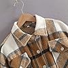 Womens-Casual-Flannel-Wool-Blend-Plaid-Lapel-Button-Down-Long-Sleeve-Shacket-Jacket-Coat-Winter-Loose-Oversize-Shirts BOUTIKOME Womens Plaid Shacket Button Down Long Sleeve Shirt Coat Fall Winter Flannel Jacket Loose Shirts(Khaki, Medium)