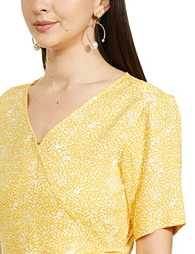 Image of Amazon Brand - Symbol Women's Rayon One Piece Midi Length Wrap Dress (Available in Plus Sizes)