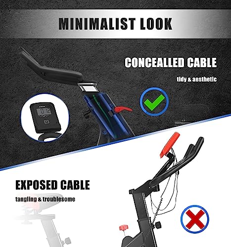 stationary bike bancon exercise bike bluetooth 350lbs capacity magnetic resistance with heavy flywheel and lcd monitor upgraded versionblack