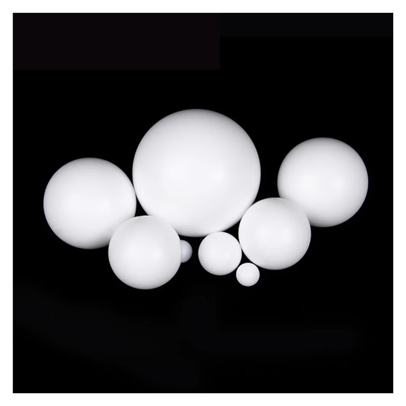 ZHGUIMING Bolas de PTFE macizo Bola F4 Bola de plástico Bomba de diafragma Bola 3/4/5/6/6,35/7/8/9/9,5/10/12/12,7/14/15/16/18~25 mm(50 PCS,18mm)