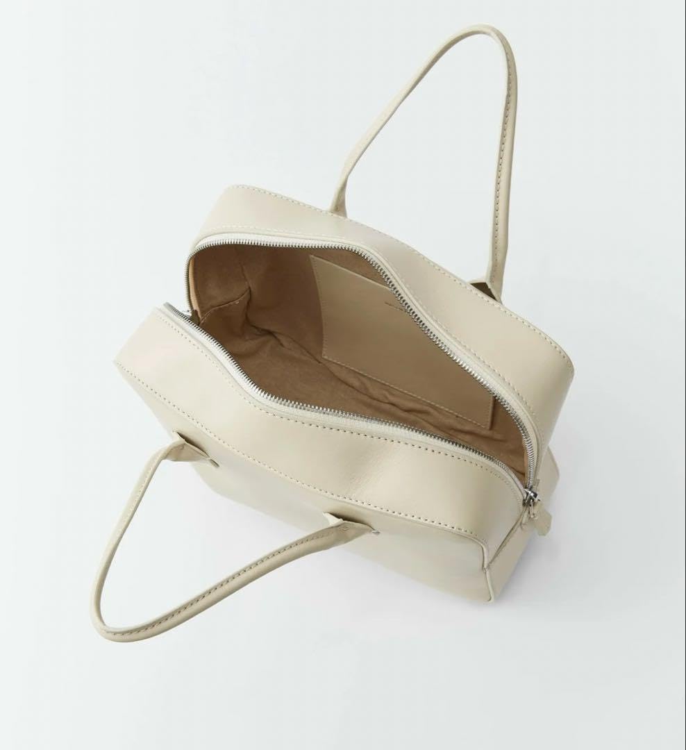 MAISON CANAU メゾンカナウ BOXボストンバッグ M ビスケット Amazon.co.jp: MAISON CANAU メゾンカナウ BOXボストンバッグ M