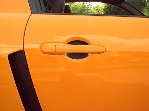 Miniatura 4 de Película autoadhesiva para manija de puerta de fibra de carbono, 4 unidades, ajuste universal, EE. UU