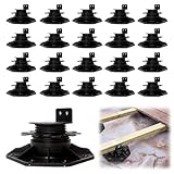 Stelzlager, 20 Stück Höhenverstellbar Stelzlager für Terrassenplatten 30-60m Stellfüße mit 800 kg Tragkraft für WPC Terrassendielen-Unterkonstruktion Stelzlagern Selbstnivellierend für Garten Balkon