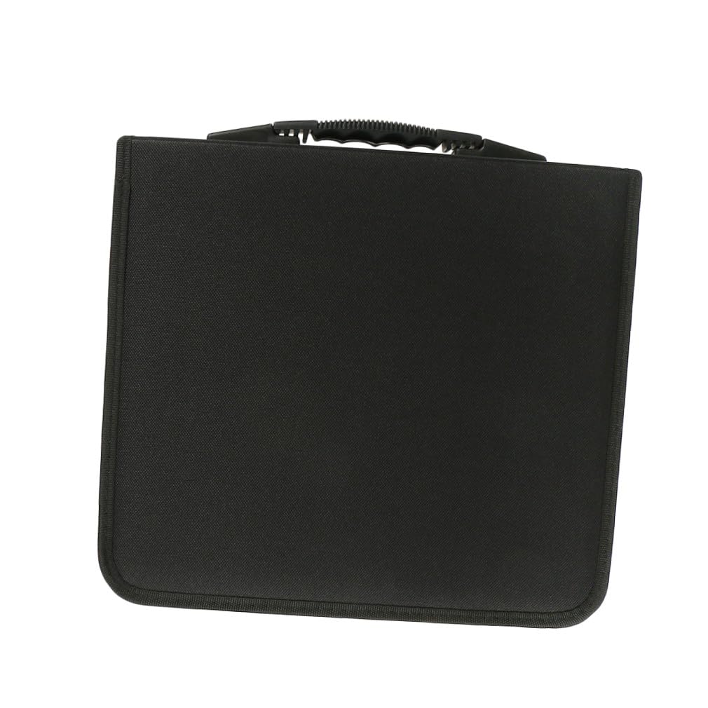 Custodia Porta Cd/dvd da 288 Dischi in Oxford Nera Zip | 36 Pagine da 8 Dischi, Facile da Trasportare, per Viaggi e Ordine Quotidiano