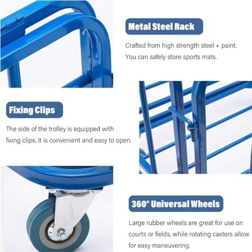 Heavy-Duty Rolling Ball Cart with Wheels, Foldable Storage Cage for Sports Ball Organization, Perfect for Schools, Kindergartens, and Sports Facilities