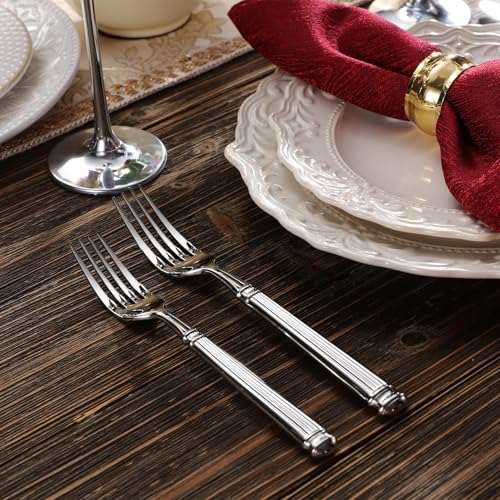 KEAWELL Premium 20 Pieces Prestige Silverware Set - Exquisite Craftsmanship, Service for 4, 18/10 Stainless Steel, Luxurious Flatware Set, Heavy Duty, Dishwasher Safe (20, Silver) - Image 3
