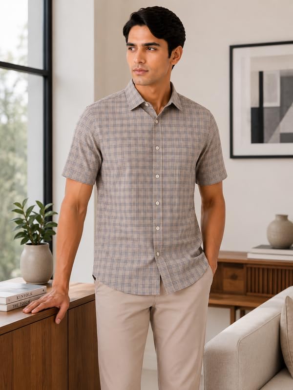 Image of Mens Half Sleeves Regular Shirt