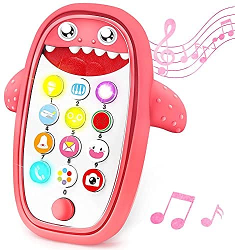 DMG TECH Baby Music Toys, Baby Shark Phone Toys with Lights and Sounds, Learning and Education Gifts For Children, Playing and Learning Mobile Phones