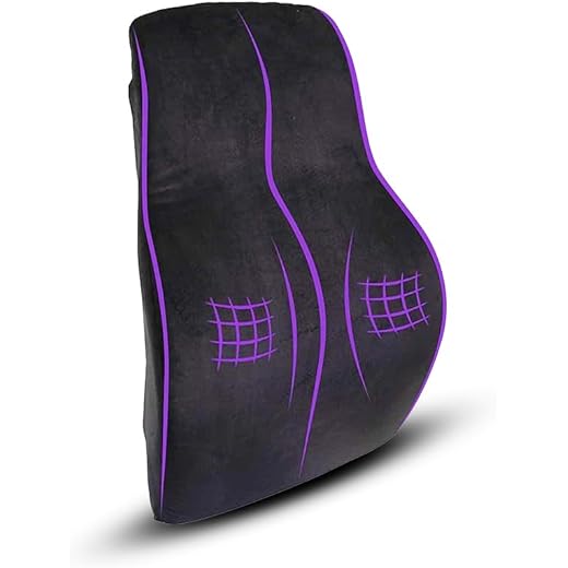 Wakefit Back Support Cushion - Black 45x41x12cm