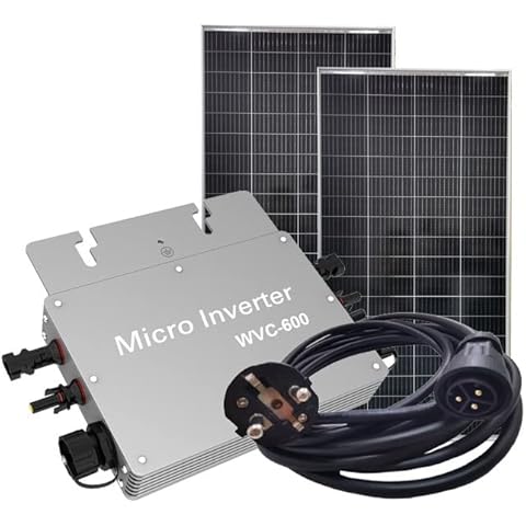 Balkonkraftwerk FUTURA 600, Photovoltaikanlage, 600 Watt Ausgangsleistung, PV Anlage, Solaranlage, Balkon Solaranlage, Mini Solaranlage, 2 x Solarmodule (je 400 Watt) Cover