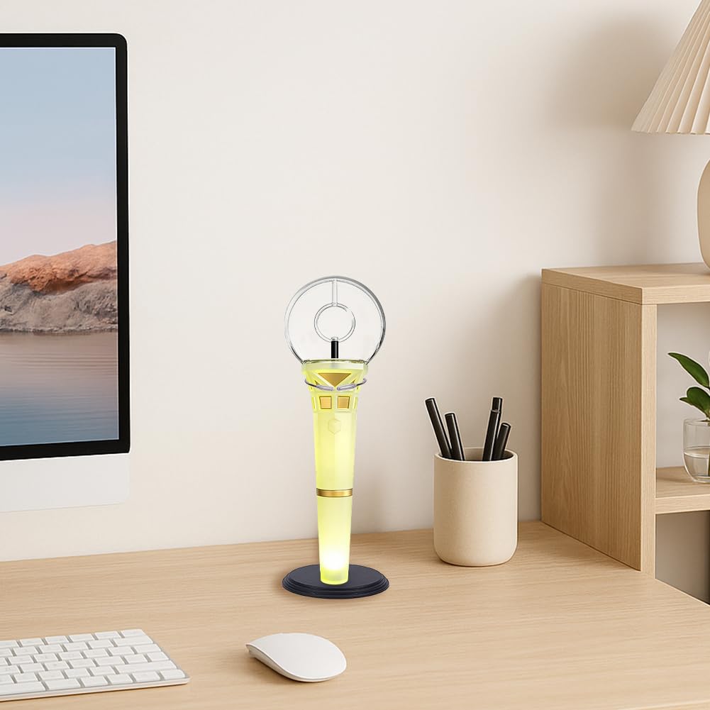 UNICRAFTALE 10 Ensembles Support Pour Lightstick Réglable Hauteur 7 9 cm Noir Rack De Rangement Support D'affichage En Plastique Pour Concert Étoile Et Présentation Poupée Mini Base 69.5x61 mm