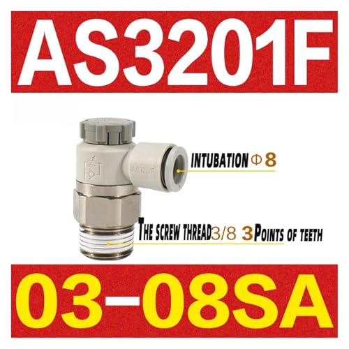Raccord de gaz pneumatique orientable pour commande de vérin AS1201F - 3