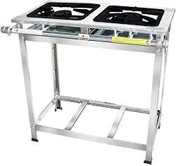 FOGÃO SERV INOX - BAIXA PRESSÃO 2 BOCAS (1SIMPLES/1 DUPLA)