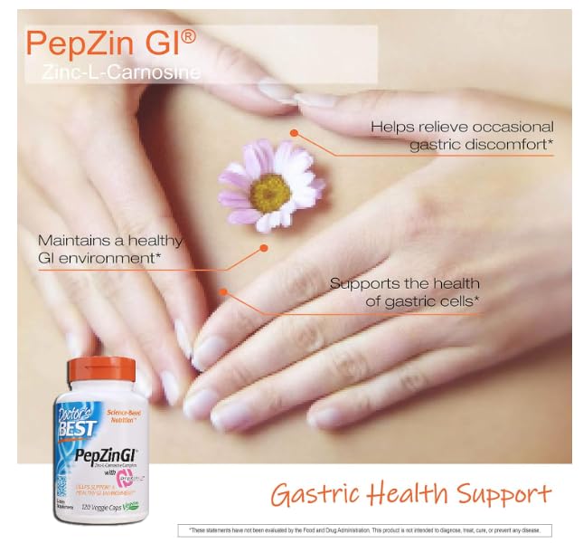 Dr. Best's Pep Zin GI, végétalien, 120 capsules