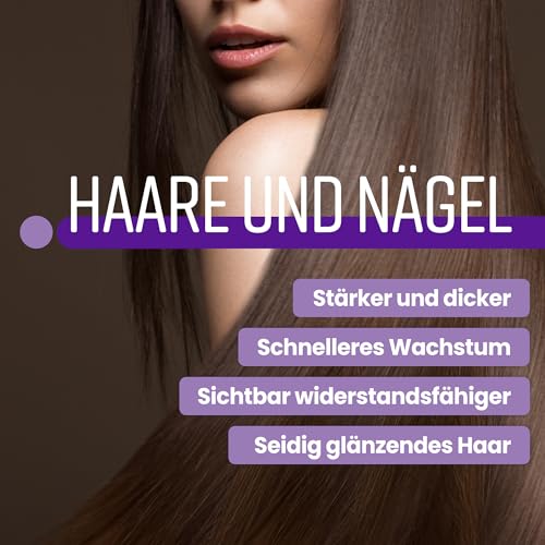 Biotin 12.000 µg hochdosiert für Haare | 400 Tabletten | 24.000% NRV | 1 Tablette täglich | Über 1 Jahr Vorrat | Vegan | VitaBright