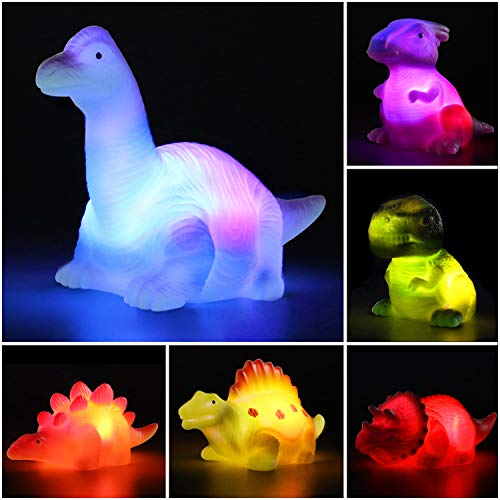 Mapixo MAPIXO-DINOSAURBATH 6 Packs Light-Up Floating Dinosaur Bath Toys Set thumb #1