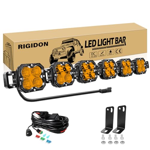 RIGIDON 40�C���` LED���C�g�o�[ 180W 18000LM 3000K �A���o�[ �X�|�b�g�t���b�h�R���{ �I�t���[�h��Ɠ� DTP�R�l�N�^���C���[�t�� �g���b�N�A�s�b�N�A�b�v�g���b�N�A��p�ԁASUV�AATV�AUTV�A4x4�A�{�[�g�A�L�����s���O