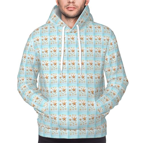 Sweat à capuche maritime imprimé 3D unisexe coupe ample confortable