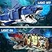 Mechanical Shark Building Block Set with Light, Compatible with Lego Shark, 687PCS Movable Ocean Sea Animals with Display Stand, STEM Fish Toys for Home Office Decor, for Adults Boys