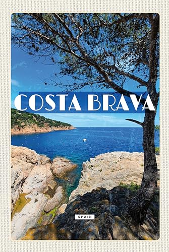 Ontrada Cartel de chapa de 12 x 18 cm, diseño de Costa Brava Spain