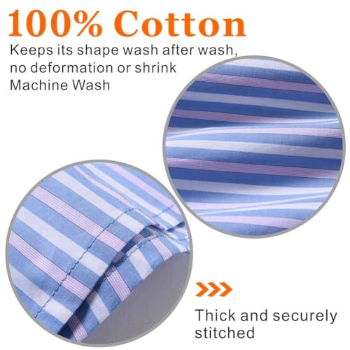 M MOACC Men's Boxer Shorts, 100% Cotton Boxers for Men, Mens Boxer Briefs Button Fly Premium Underwear3