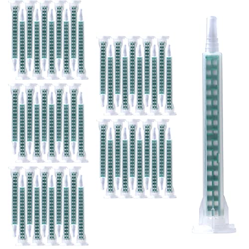 50 unidades verde Ab cola resina estática boca de mistura 16 bicos tubo 84 cm tubo de mistura