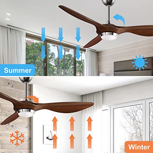image for reiga 52-in Ceiling Fan with Dimmable LED Light Kit Remote Control Mod