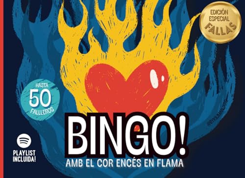 BINGO MUSICAL: EDICIÓN ESPECIAL FALLAS | Juego para Casal, Fiestas y Reuniones Familiares: Juego divertido para cenas de casal y pequeñas familias ... Amb el cor encés en flama – Incluye playlist