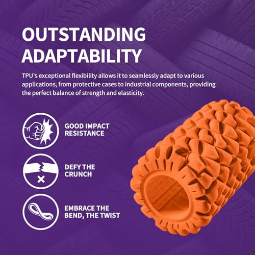 OVERTURE TPU Filament 1.75 mm, Flexible TPU Rolle Weiches 3D-Drucker Filament, 95A 1kg Spule (2.2 lbs), Maßgenauigkeit +/- 0,02 mm (Orange) – Bild 4