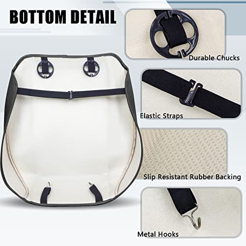 SanQing Car Seat Covers Bottom PU Leather Bottom Seat Cover for Car Front Seat Cushion Automotive Protectors Universal Fit 95% Vehicles (Black)