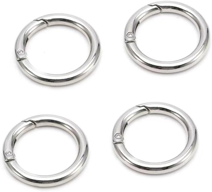 1.25 inch 4 pcs Keyrings Buckle, Bags,Purses for Round Carabiner, Carabiner Ring Metal O Spring Ring Trigger Clips - Image 6