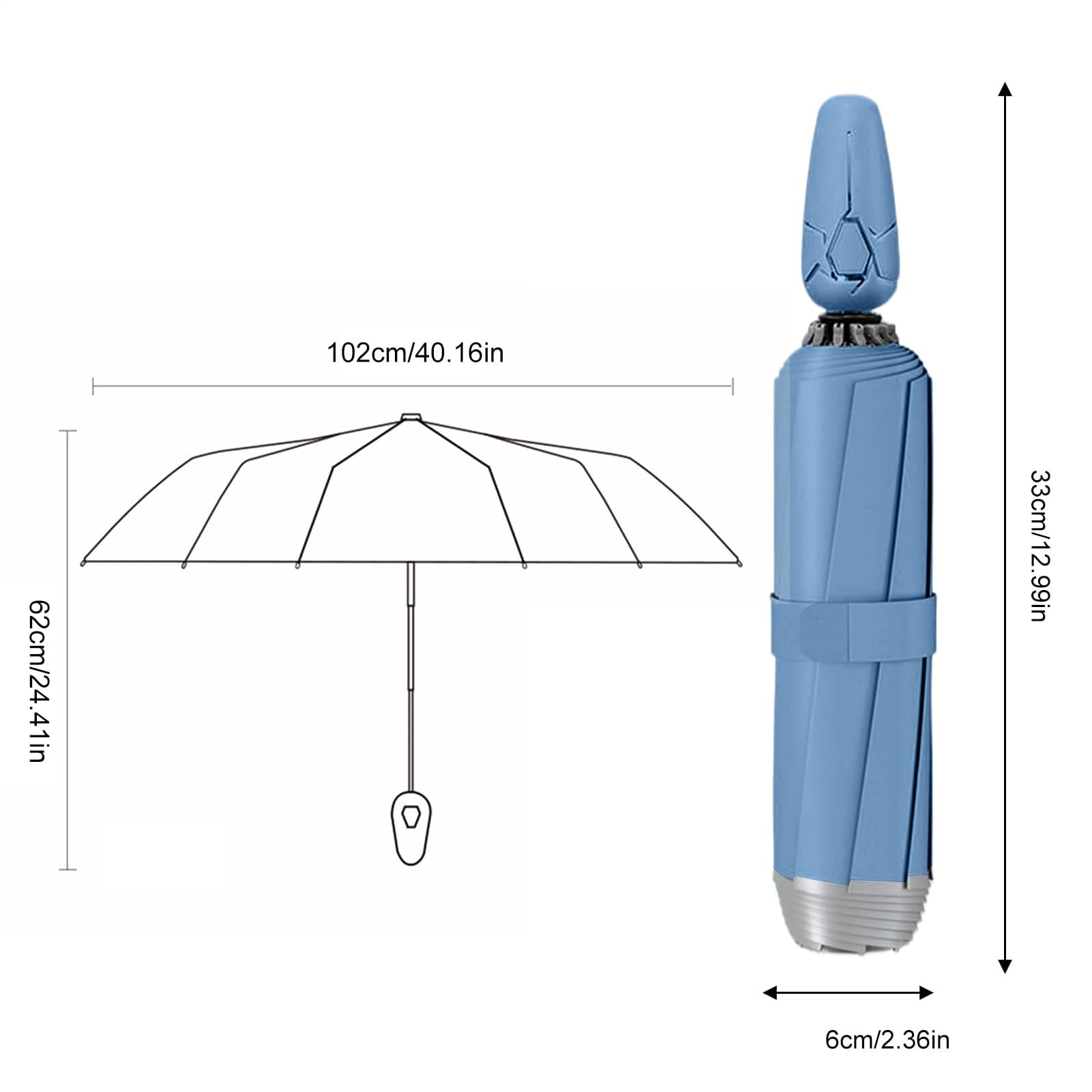 Regenschirme – Winddichte Regenschirme mit reflektierenden Riemen, automatisches Sonnenschutzwerkzeug, ergonomisches Design, wasserdichtes Outdoor-Zubehör, einziehbares Golfzubehör für regnerische