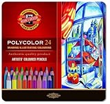 koh-i-noor woodless colored pencils review  KREDKI POLYCOLOR 24 KOLORY WIDOK KOH-I-NOOR