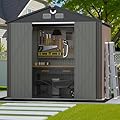 Benass Outdoor Storage Shed 10x8 FT,Metal Tool Sheds,Waterproof Outside Storage Shed with Lockable Doors & Air Vent,Storage Building for Backyard Garden