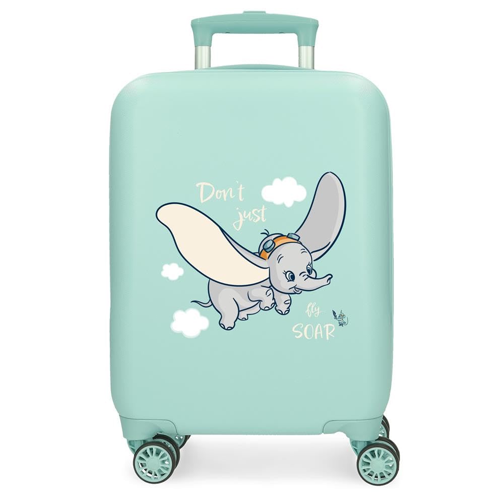 Disney Dumbo Fly Luggage - Bagaglio per bambini, unisex per bambini, bagaglio a mano Dumbo con lucchetto a combinazione laterale e 4 ruote realizzato in ABS, un materiale rigido e leggero.