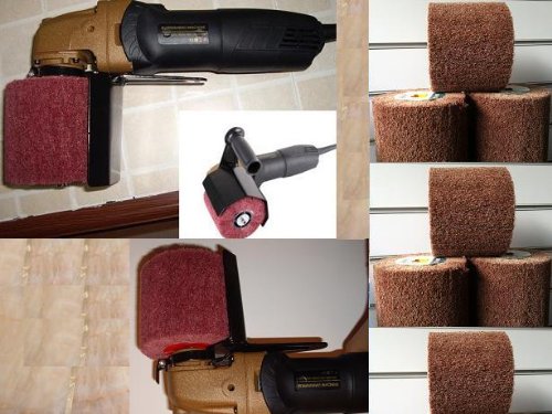 HB-5800 (Upgraded) Hand Held Angle Burnishe Plus 8 Free Burnishing Wheel Stainless Steel Polisher