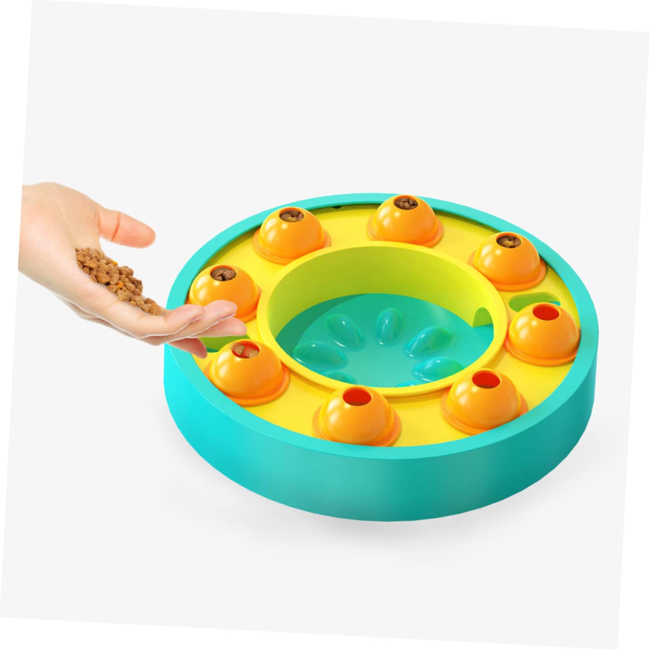 Abaodam Gamelle Lente pour Chien en Plastique, Jouet Distributeur de Croquettes pour Chiot, Améliore L'intelligence et Facilite la Digestion, pour L'alimentation Interactive